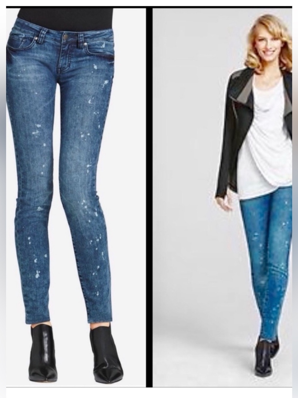 CAbi  Constellation Paint Splatter Jeans Size 14